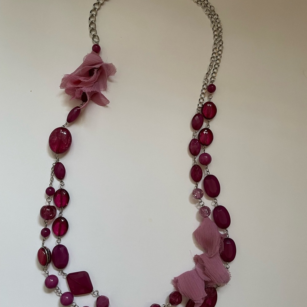 Pink statement necklace - Picture 6 of 9